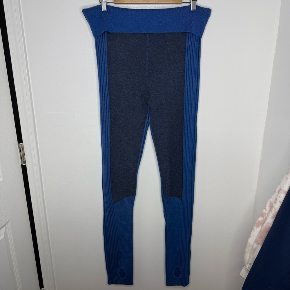 ANTHROPOLOGIE Daily Practice Knit Two Tone Leggings - Picture 6 of 8